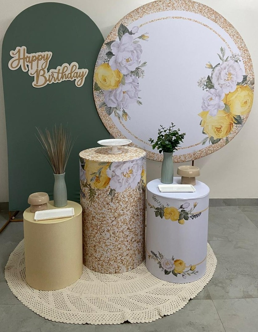 Kit Completo Floral Amarelo E Verde - A FESTA E DECORAÇÃO