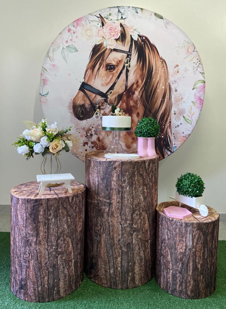 Cavalo Rosa Kit Básico - A FESTA E DECORAÇÃO