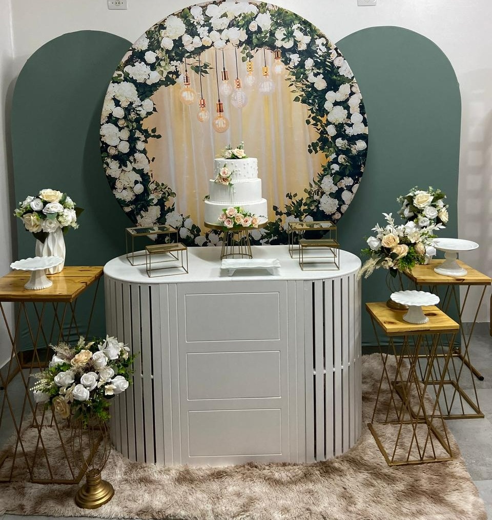 Floral Verde E Branco Kit Especial - A FESTA E DECORAÇÃO