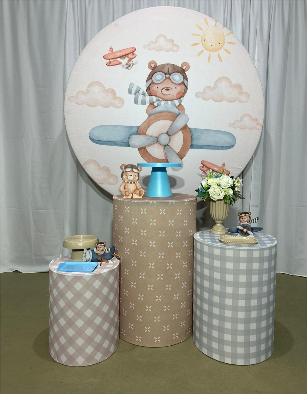 Urso Aviador Kit Básico - A FESTA E DECORAÇÃO