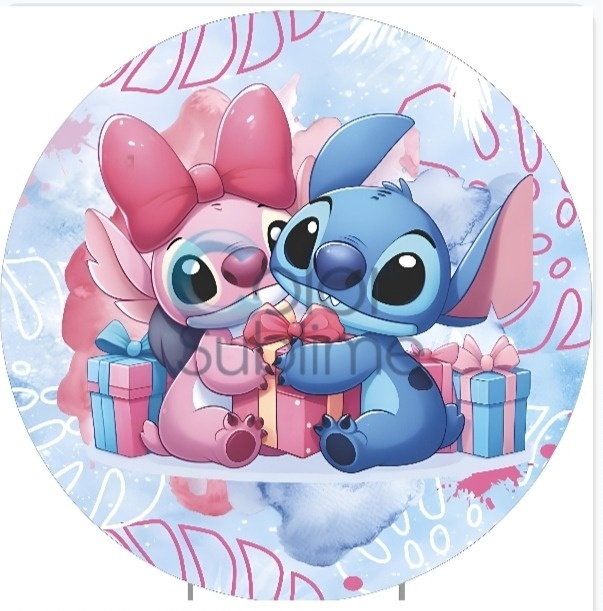 Capa 50X50  Stitch E Angel - A FESTA E DECORAÇÃO