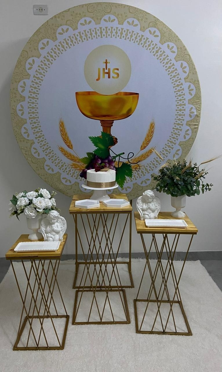 Kit Completo Cálice Dourado Eucaristia  - A FESTA E DECORAÇÃO