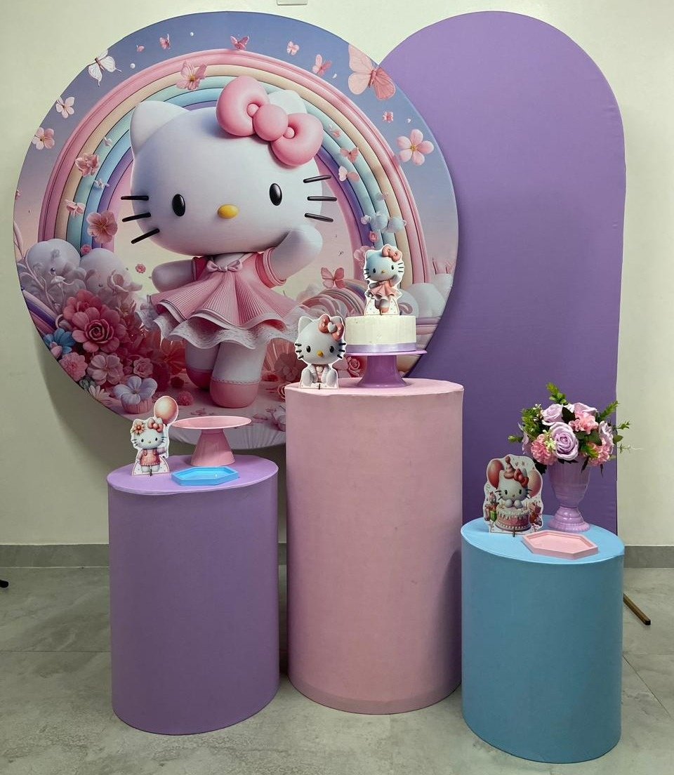 Kit Completo Com Romano Hello Kitty  - A FESTA E DECORAÇÃO