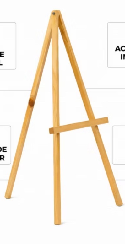 Cavalete de Madeira Para Quadro Recepção - A FESTA E DECORAÇÃO