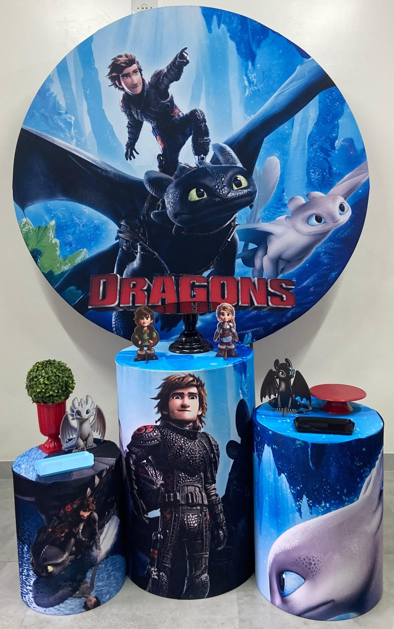Kit Completo Com Balão Como Treinar Seu Dragão  - A FESTA E DECORAÇÃO