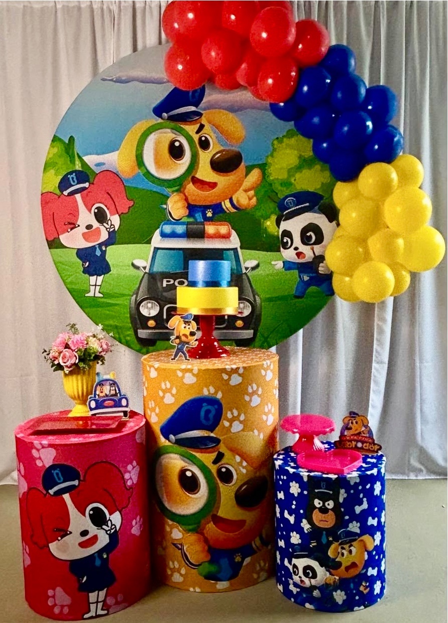 Detetive Labrador Kit Completo Com Balões Menina - A FESTA E DECORAÇÃO