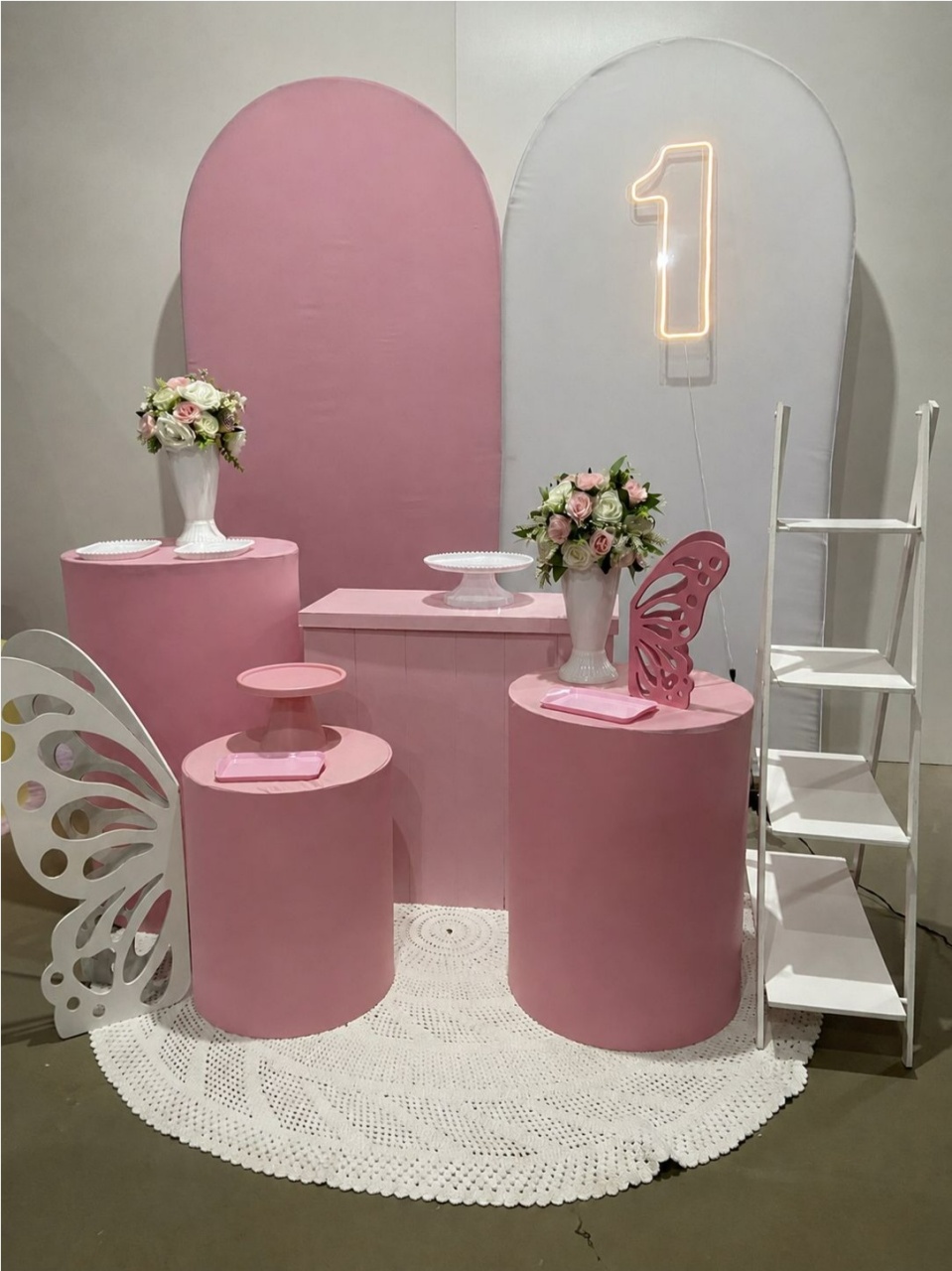 Borboleta Rosa Kit Romano Composição - A FESTA E DECORAÇÃO