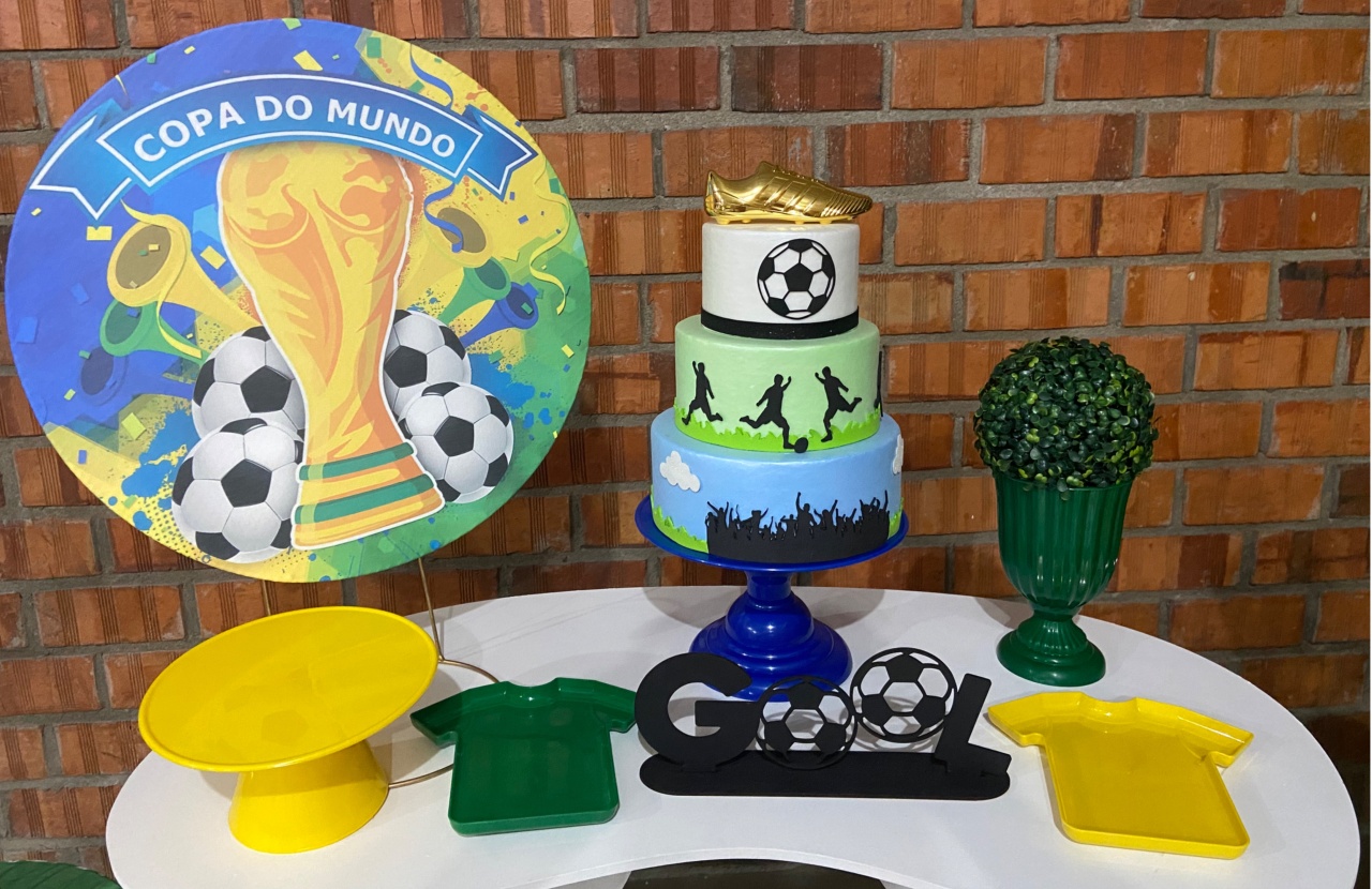 Kit Festa Na Mesa P Copa Brasil Futebol - A FESTA E DECORAÇÃO