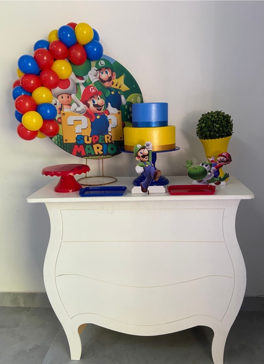 Kit Festa Na Mesa G Super Mário  - A FESTA E DECORAÇÃO