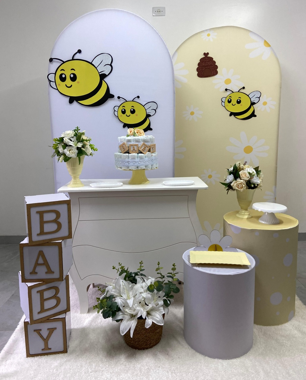 Abelha Kit  Margaridas - A FESTA E DECORAÇÃO