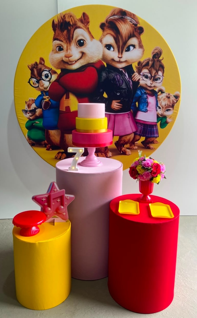 Alvin E Os Esquilos Menina Kit Básico - A FESTA E DECORAÇÃO
