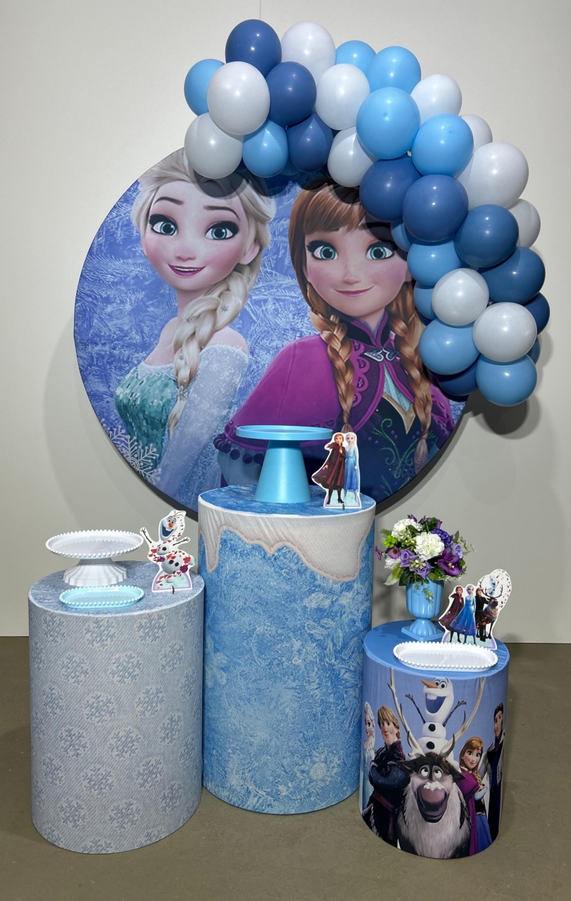 Frozen  - Elsa E Ana - Kit Completo Com Balões - A FESTA E DECORAÇÃO