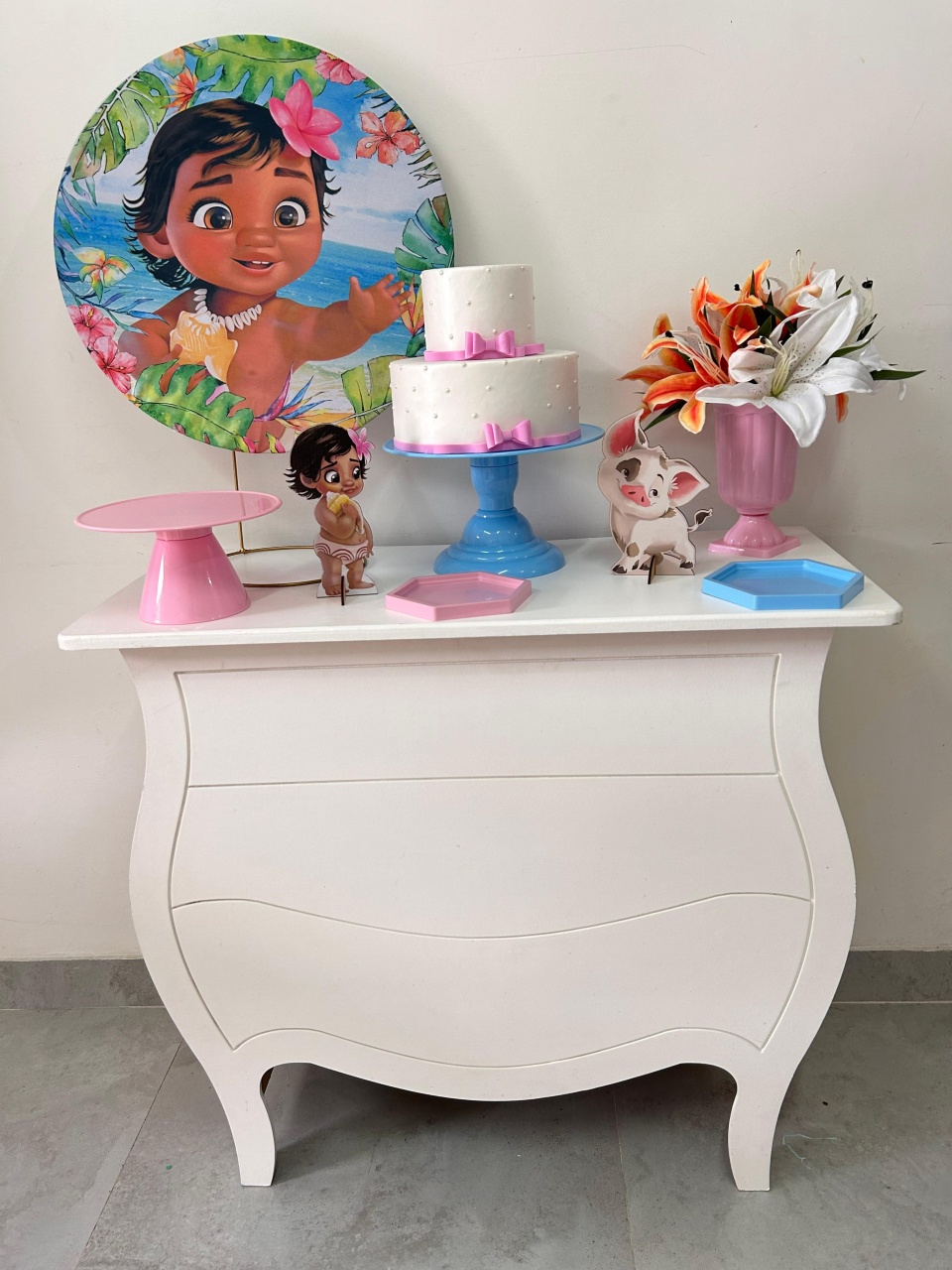 Moana Baby Festa Na Mesa G - A FESTA E DECORAÇÃO
