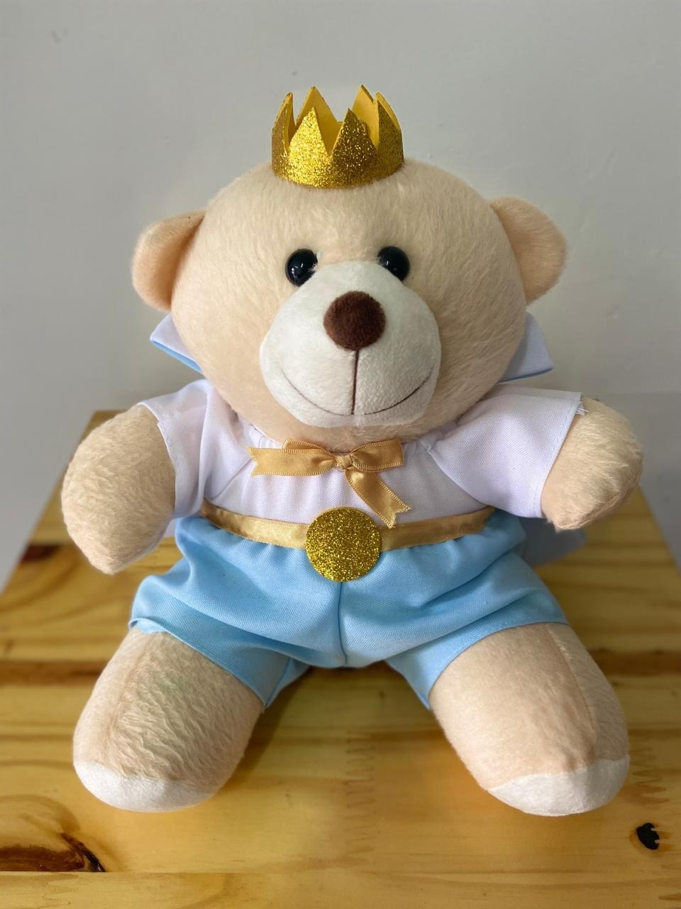 Urso Realeza Pelúcia Azul  - A FESTA E DECORAÇÃO
