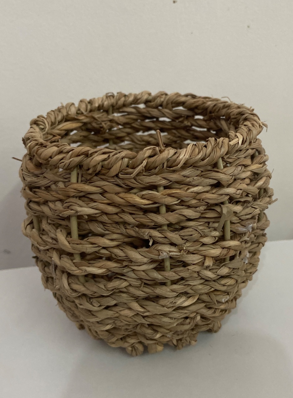 Vaso Cetinha Palha Redondo - A FESTA E DECORAÇÃO