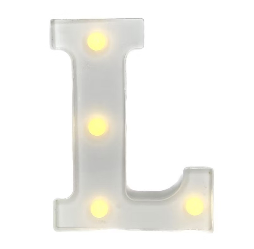 Letra L Luminosa - A FESTA E DECORAÇÃO