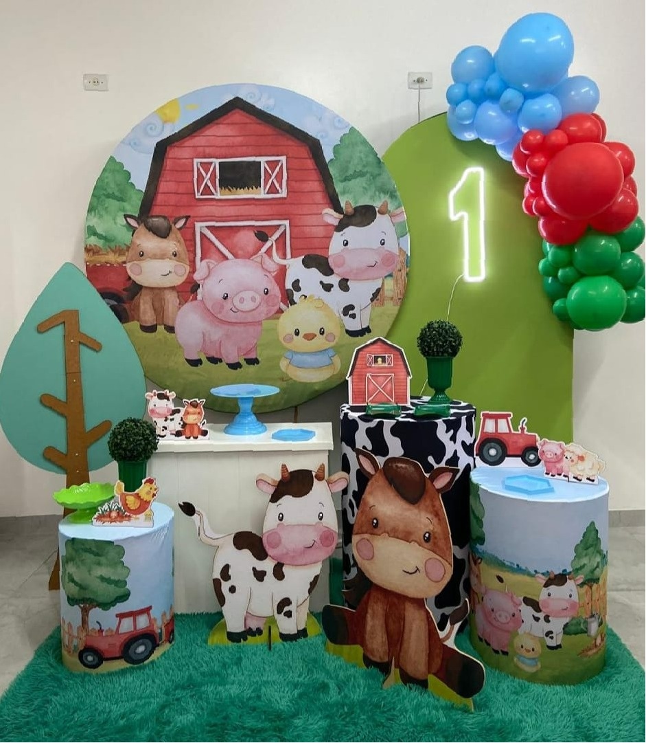 Kit Super Luxo Fazendinha Menino  - A FESTA E DECORAÇÃO