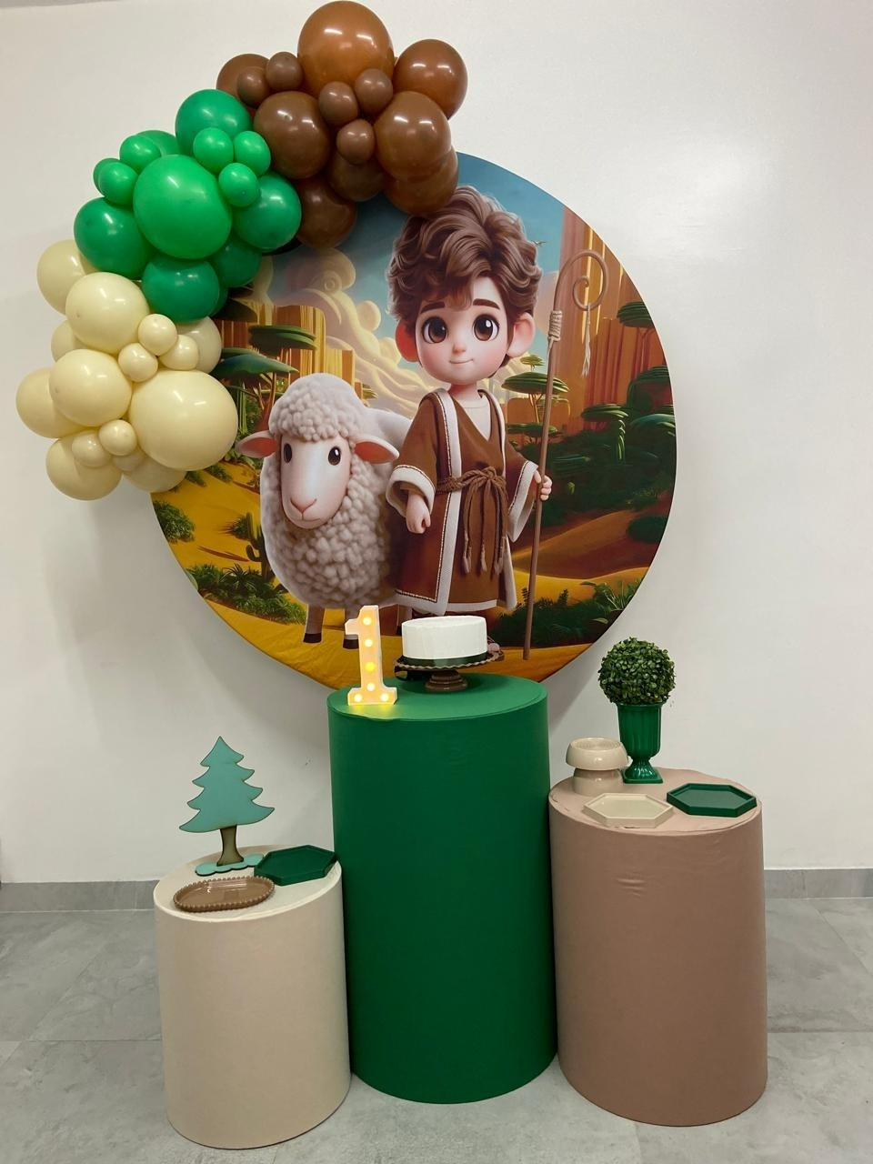 Kit Completo Com Balão Davi E As Ovelhas  - A FESTA E DECORAÇÃO