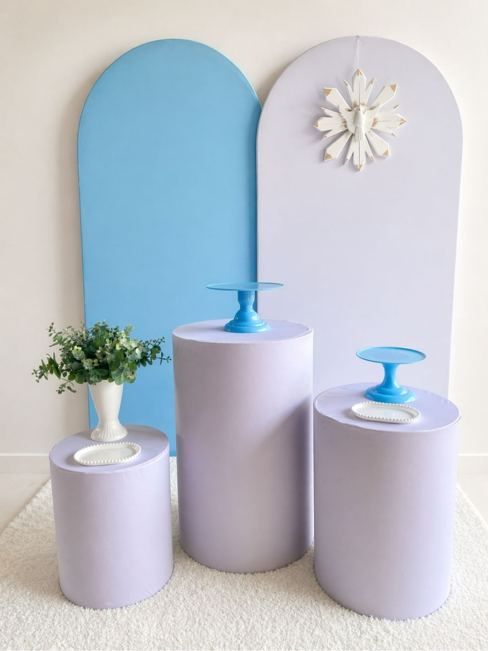 Kit Luxo Espírito Santo Romano Azul Claro - A FESTA E DECORAÇÃO