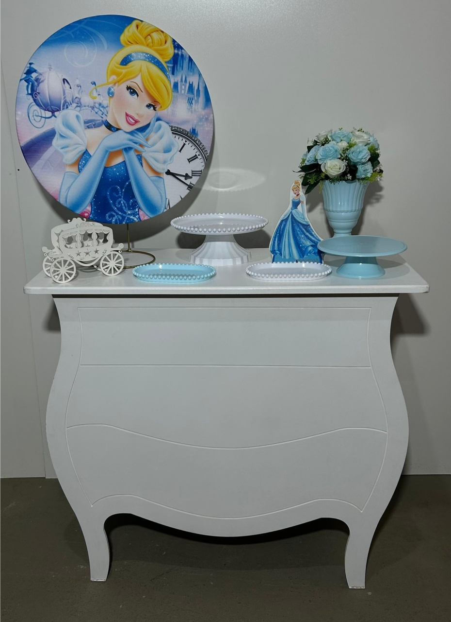 Cinderela Kit Festa Na Mesa G - A FESTA E DECORAÇÃO