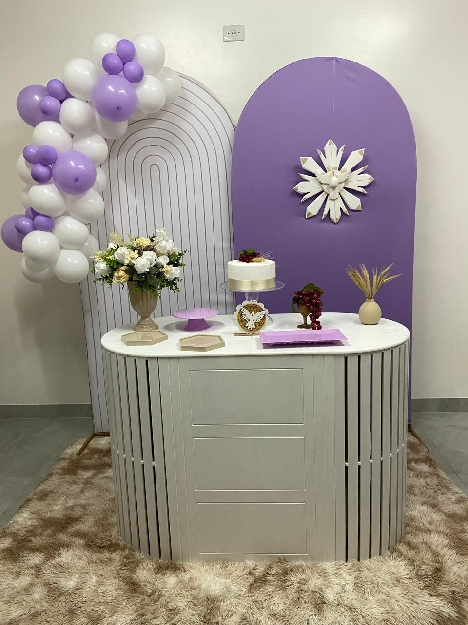 Kit Romano Portal E Painel Lilas Super Luxo - A FESTA E DECORAÇÃO