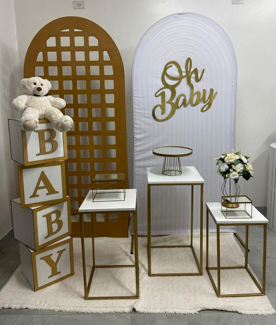 Oh Baby Com Treliça Branco - A FESTA E DECORAÇÃO