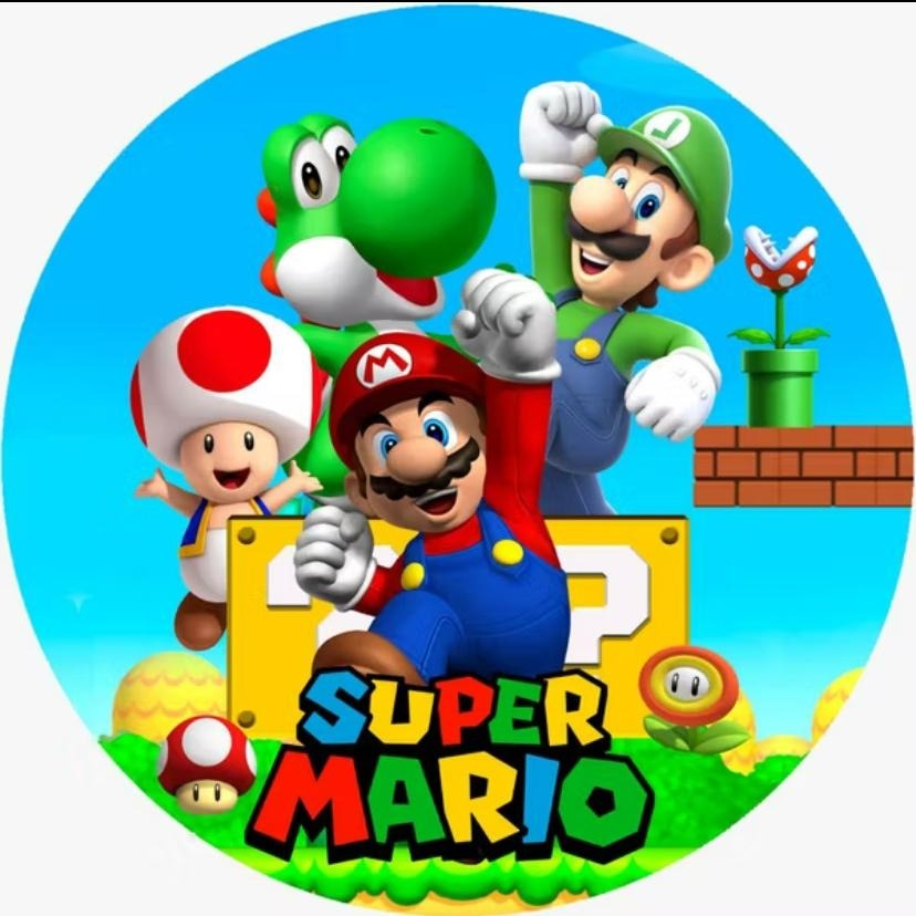 Super Mário Capa 50X50 - A FESTA E DECORAÇÃO