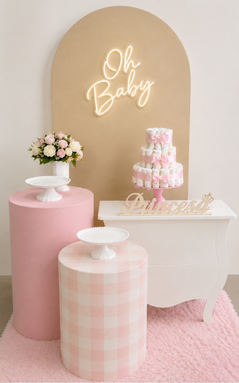 Kit Rosa E Bege Com Romano Composição - A FESTA E DECORAÇÃO