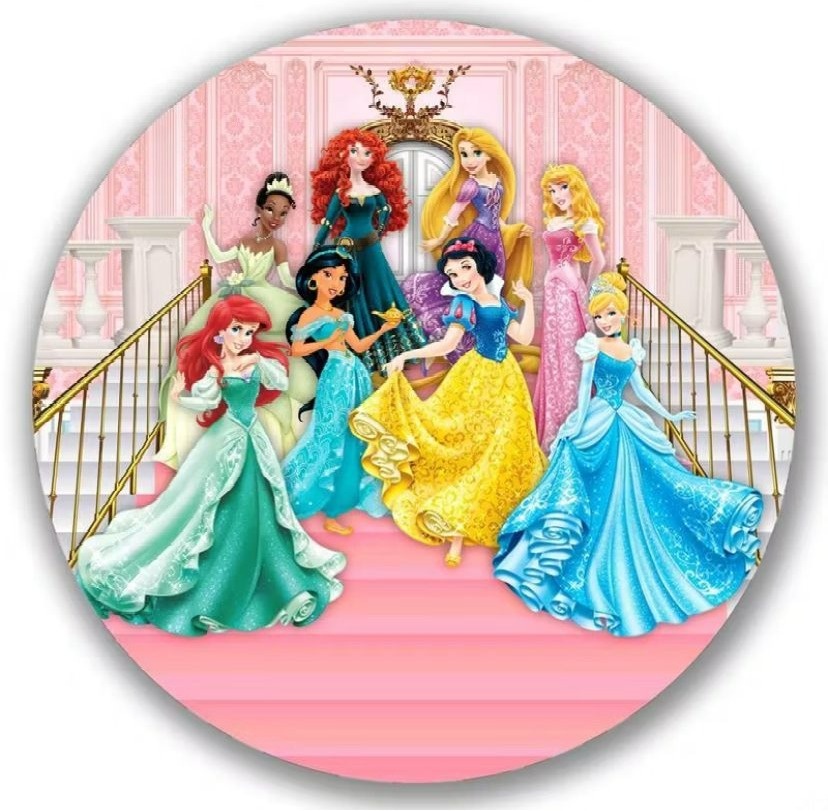 Capa Painel Princesas  50X50 - A FESTA E DECORAÇÃO