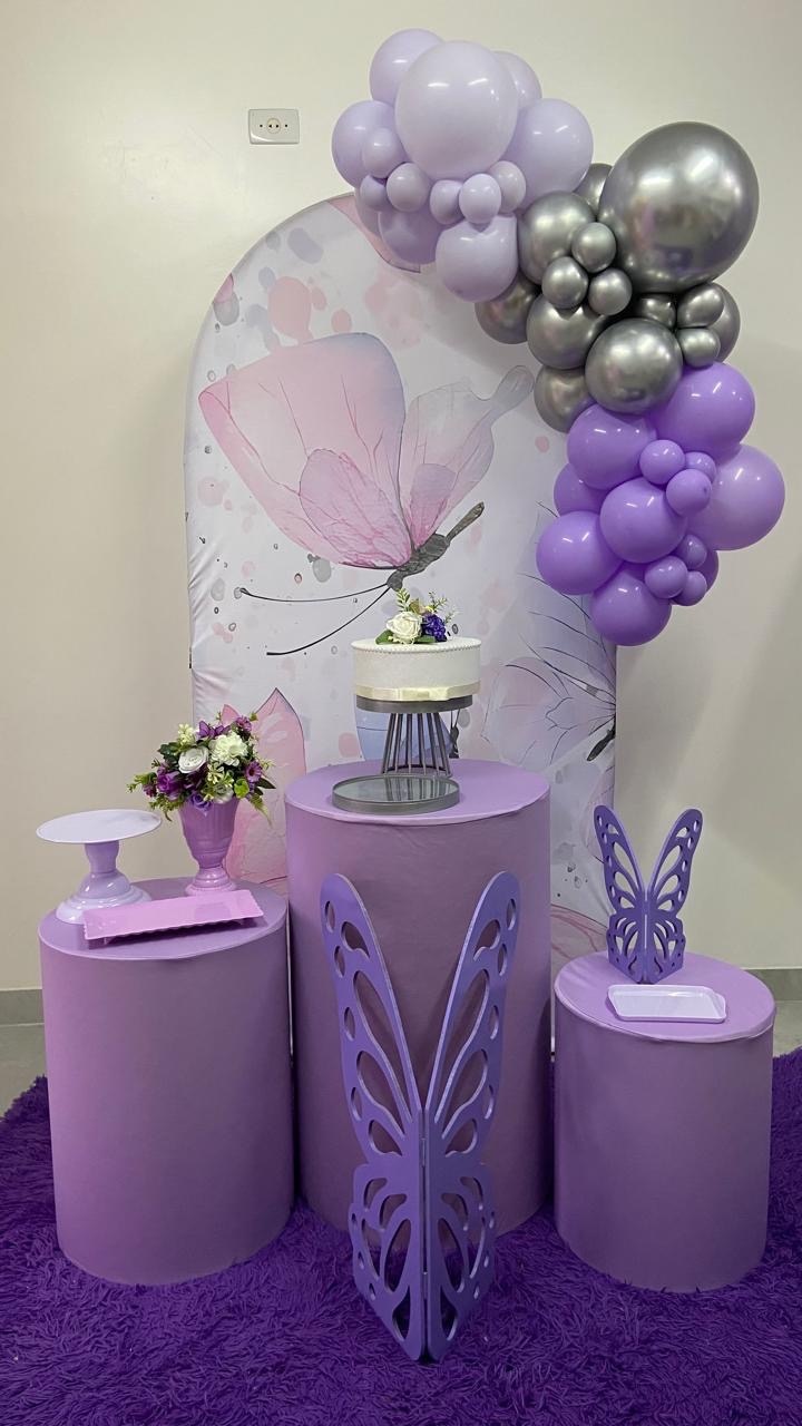 Kit Completo Com Balões Lilás Romano - A FESTA E DECORAÇÃO