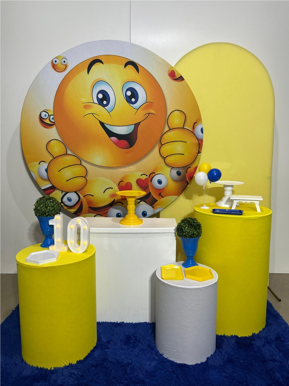 Emoji Kit Luxo Com Azul - A FESTA E DECORAÇÃO