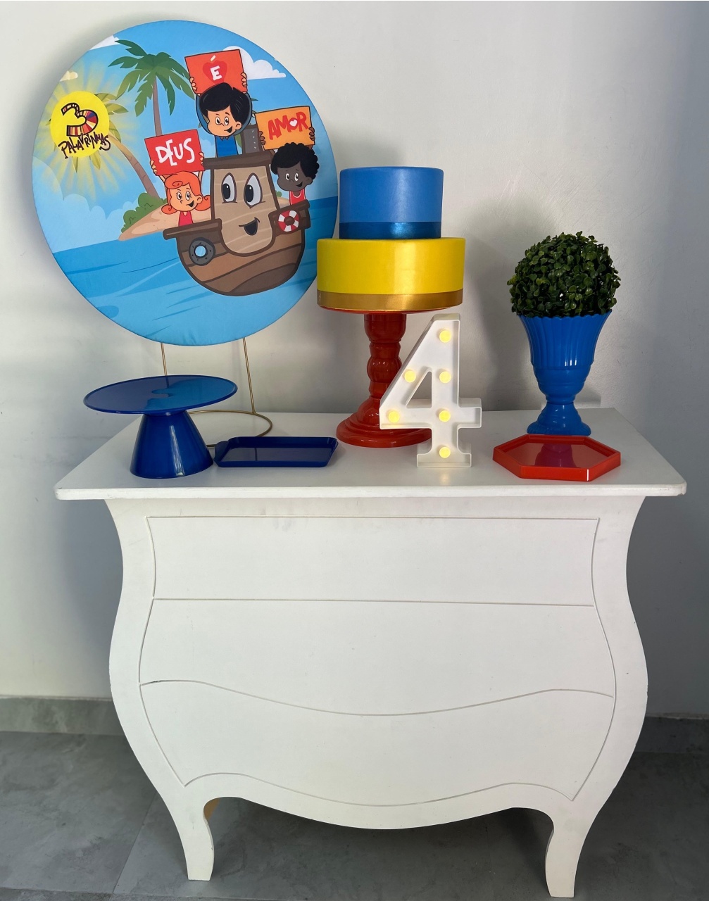 Kit Festa Na Mesa G 3 Palavrinhas - A FESTA E DECORAÇÃO