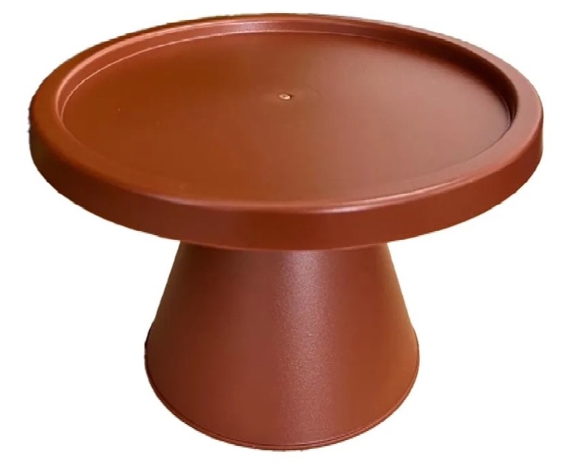Bandeja Alta Cone 22Cm Marrom  - A FESTA E DECORAÇÃO