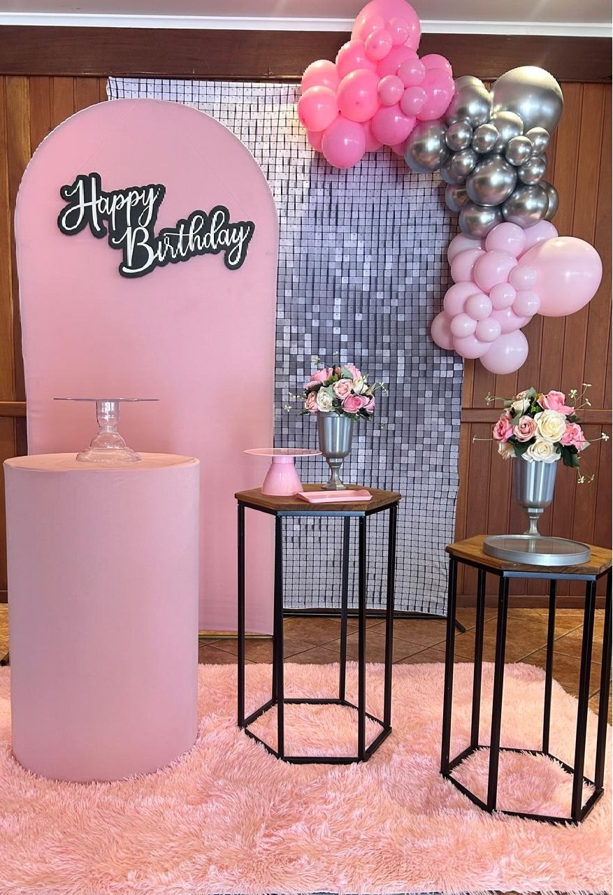 Kit Prata E Rosa Super Luxo   - A FESTA E DECORAÇÃO