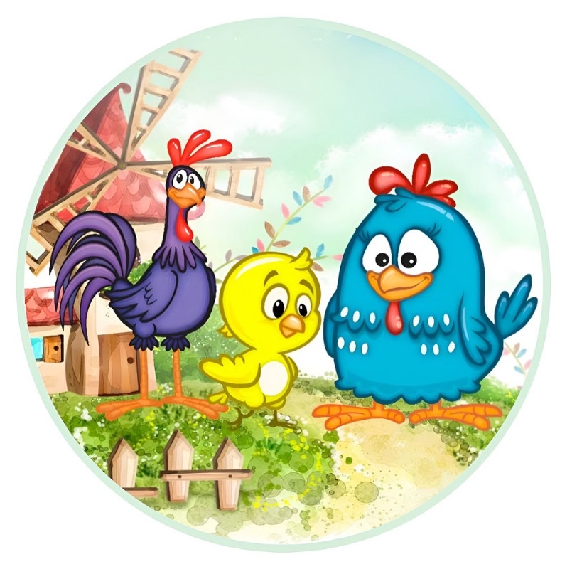 Capa Painel Galinha Pintadinha 50X50 - A FESTA E DECORAÇÃO