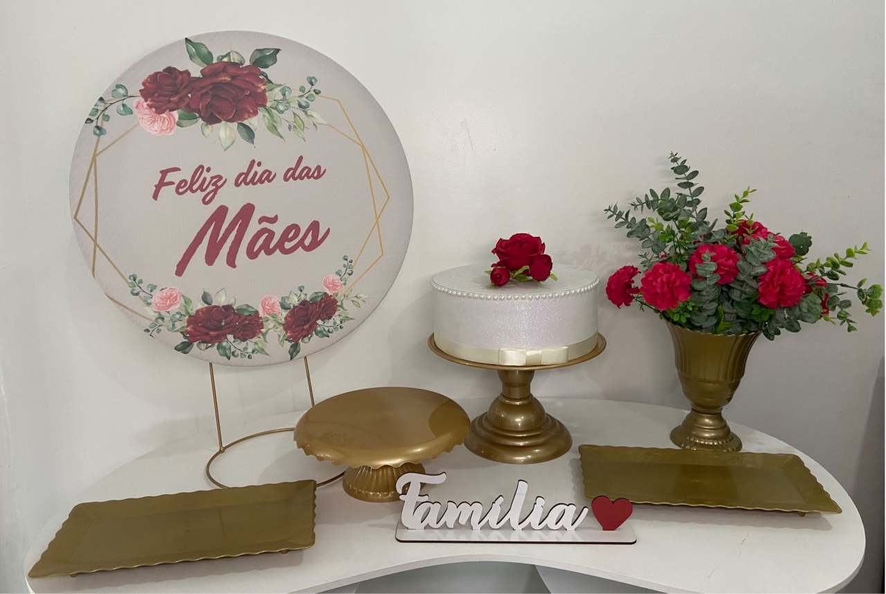 Festa Na Mesa P Dia das Mães - A FESTA E DECORAÇÃO