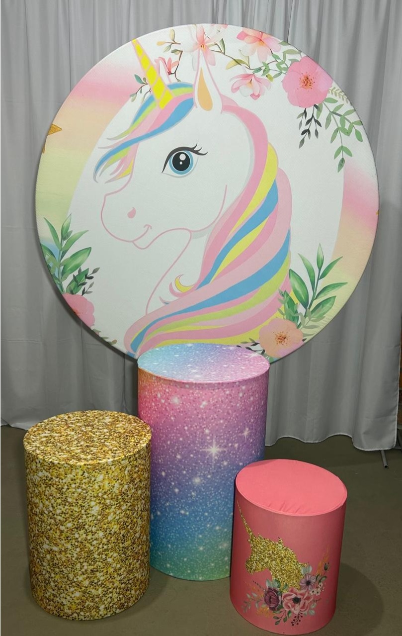 Unicórnio Floral 1,50 Kit Capas  - A FESTA E DECORAÇÃO
