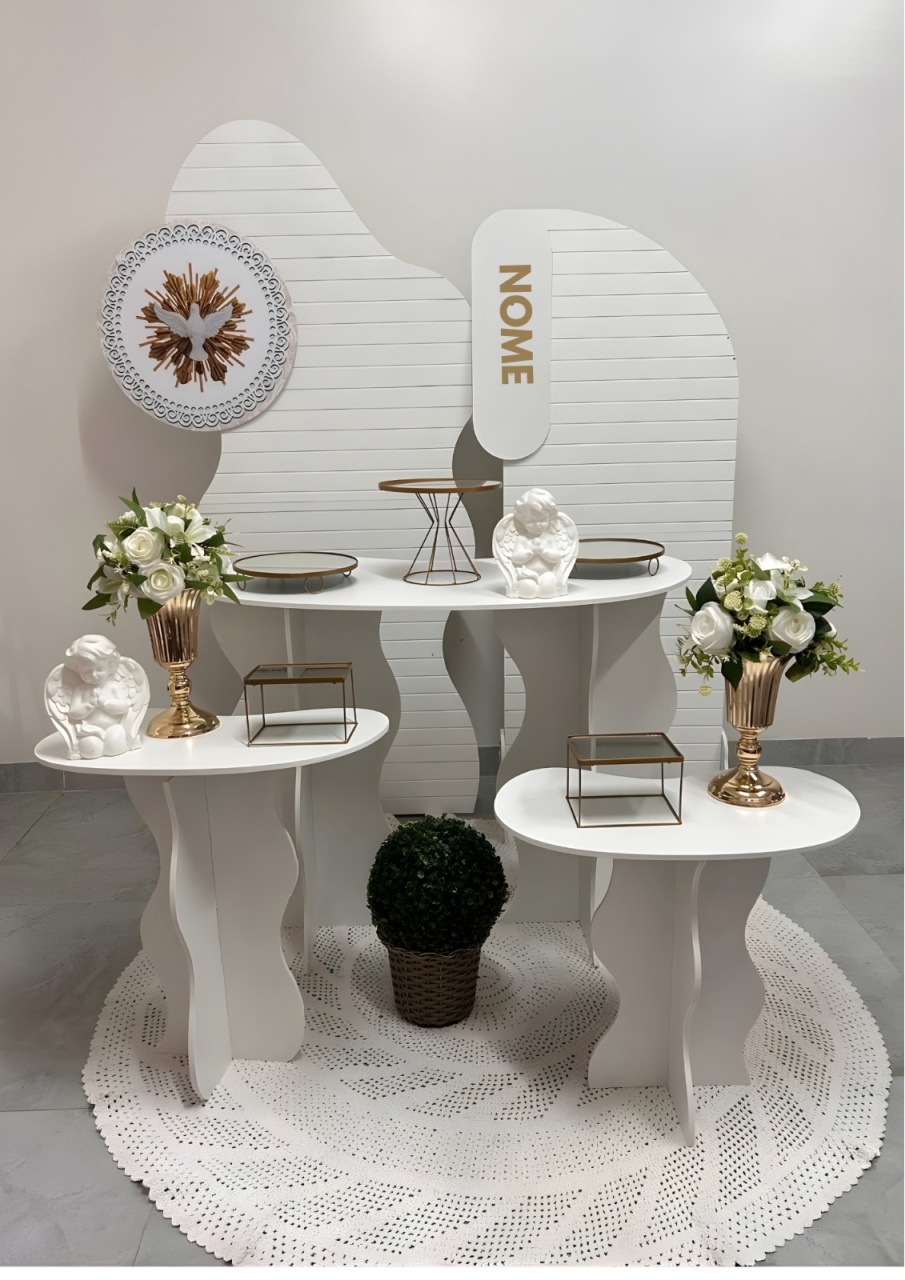Kit Orgânico Branco Personalizado Comunhão/Crisma/Confirmação - A FESTA E DECORAÇÃO