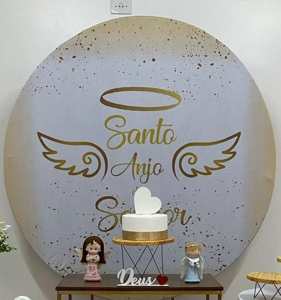 Painel Santo Anjo Asas - A FESTA E DECORAÇÃO