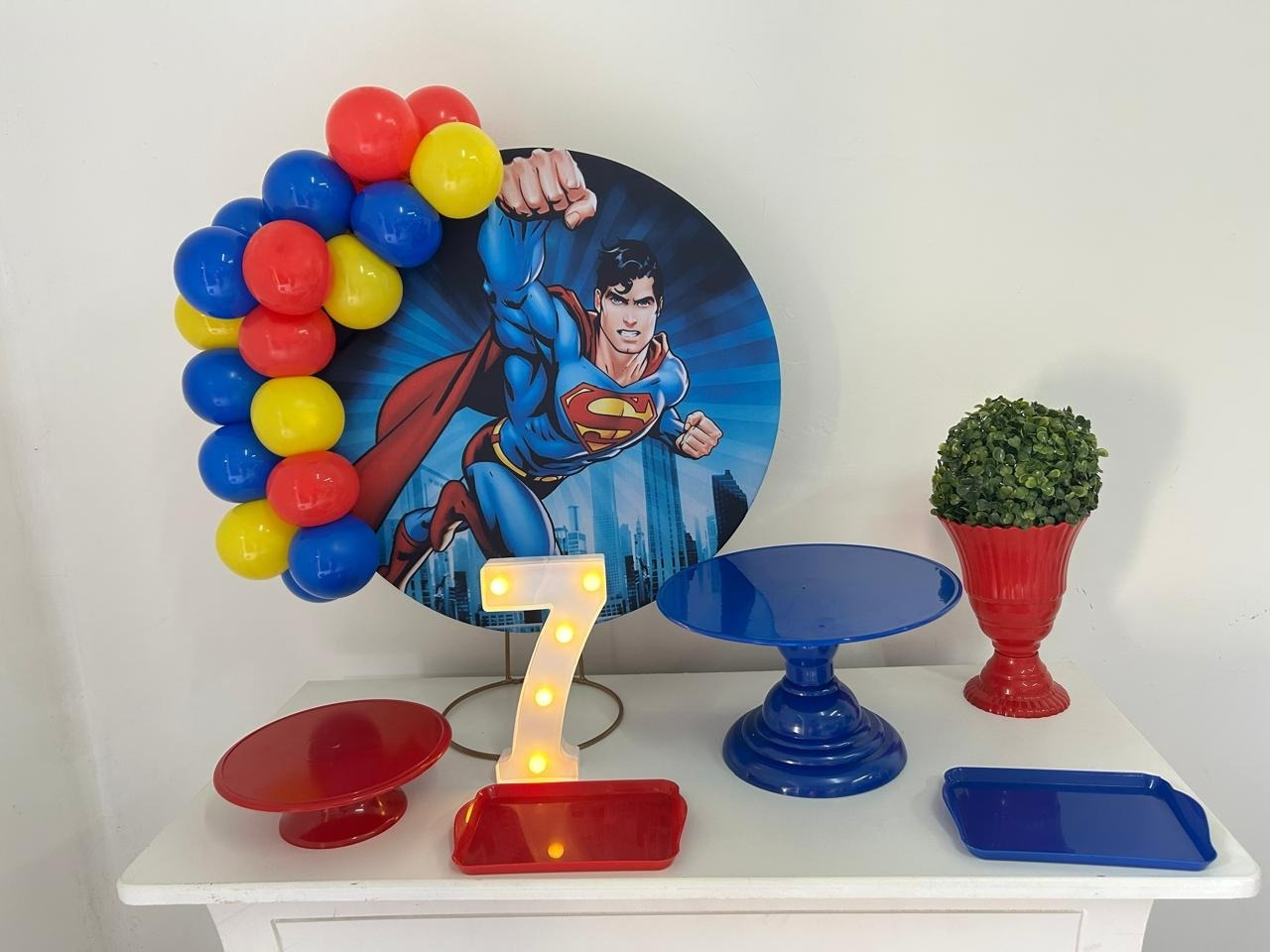 Kit Festa Na Mesa Supermen M  - A FESTA E DECORAÇÃO