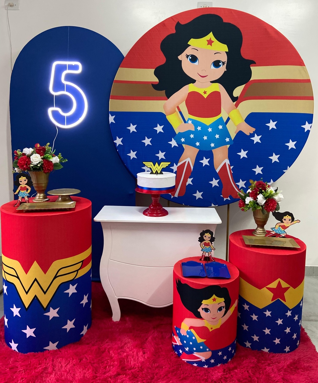 Kit Luxo Mulher Maravilha  - A FESTA E DECORAÇÃO