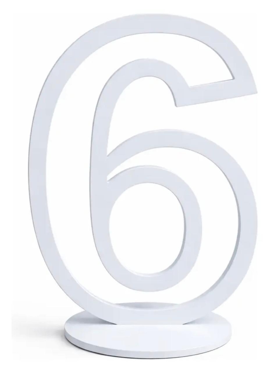 Número 6 de Chão Mdf 60Cm - A FESTA E DECORAÇÃO