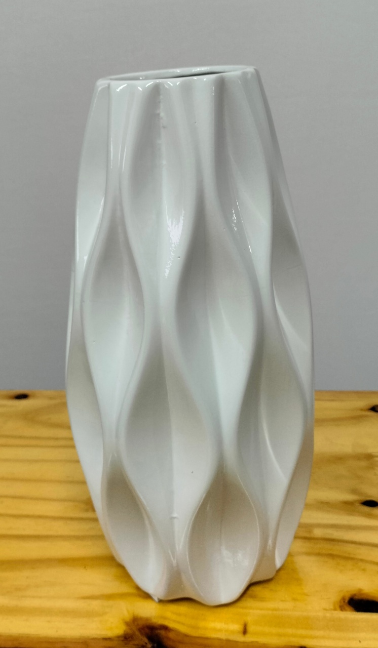 Vaso Ceramico Branco G - A FESTA E DECORAÇÃO