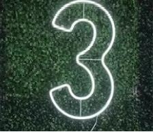 Número 3 Led  Amarelo - A FESTA E DECORAÇÃO