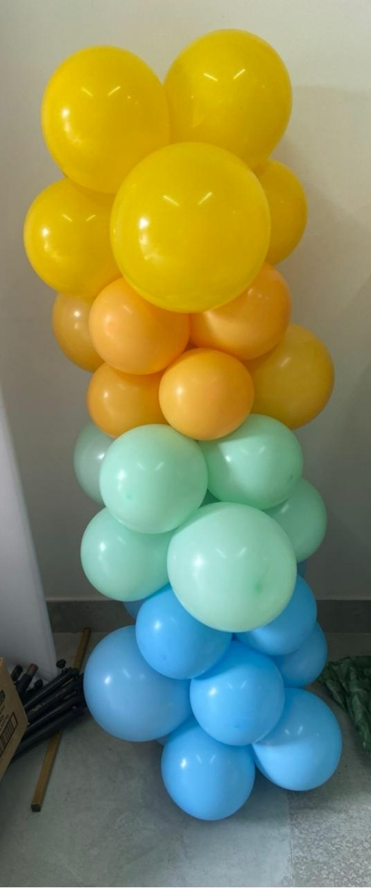 Arco de Balões P Simples Nas Cores Do Tema (Tons Simples)1M - A FESTA E DECORAÇÃO