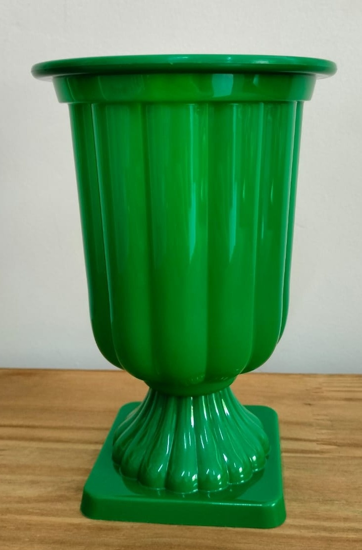 Vaso Romano Verde Folha - A FESTA E DECORAÇÃO