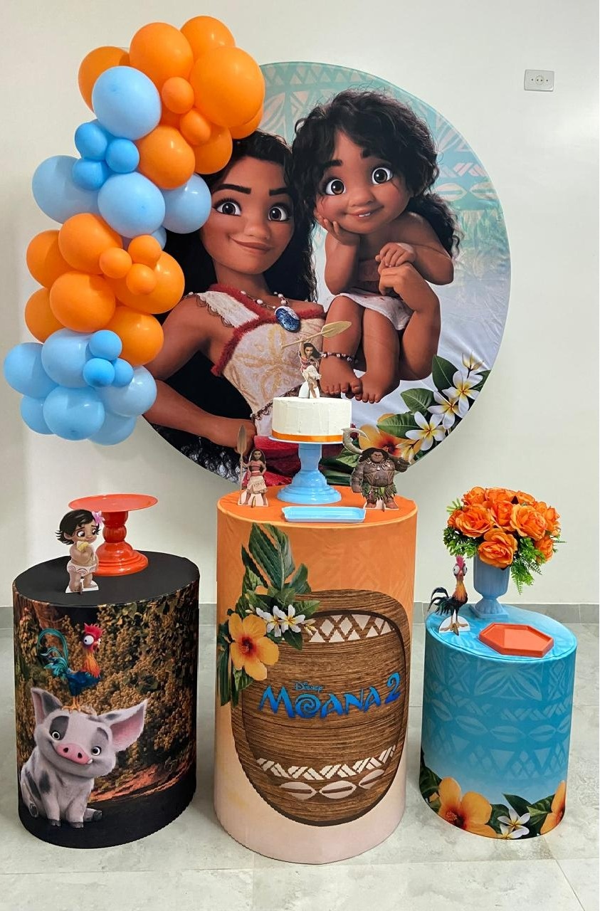 Kit Completo Com Balões Moana  - A FESTA E DECORAÇÃO