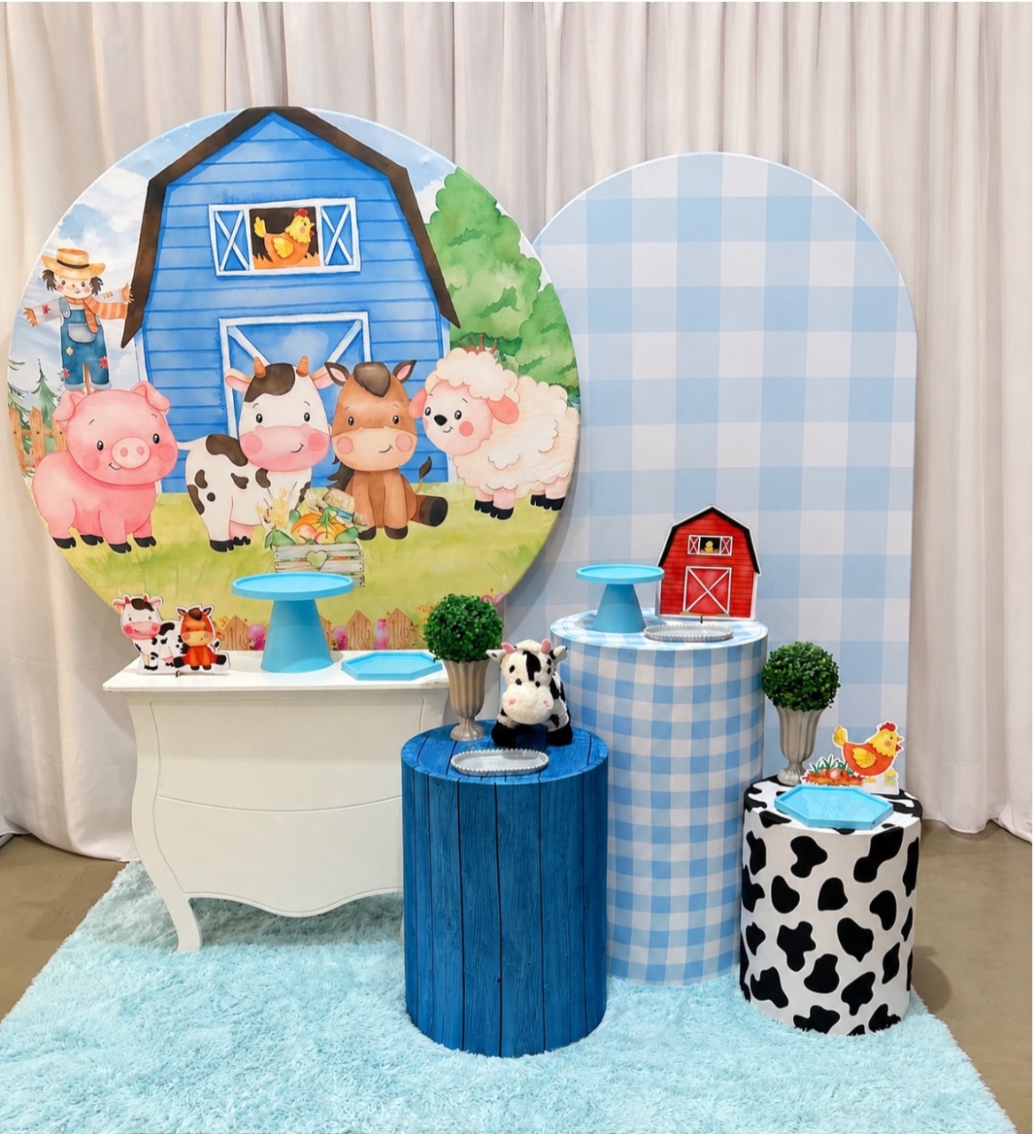 Fazendinha Azul Menino Kit Luxo - A FESTA E DECORAÇÃO