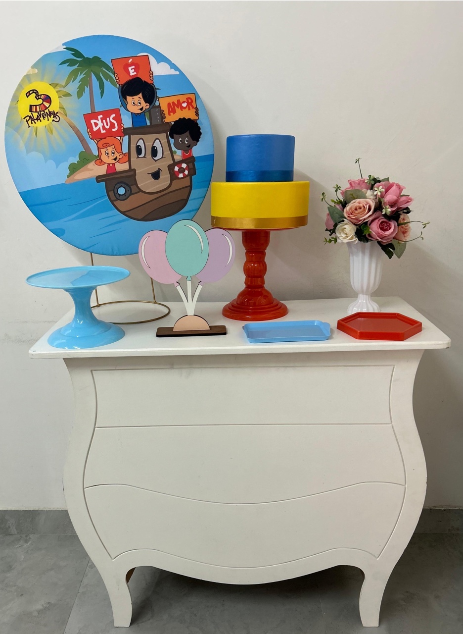 Kit Festa Na Mesa G 3 Palavrinhas Menina - A FESTA E DECORAÇÃO