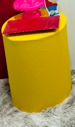 Capa Cilindro G Amarelo - A FESTA E DECORAÇÃO